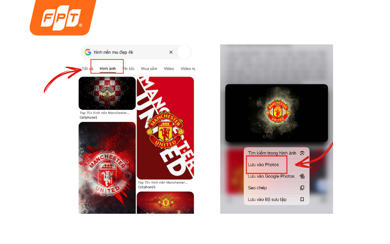 cách tải hình nền MU