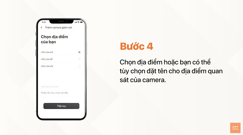 bước 4 kết nối camera với điện thoại