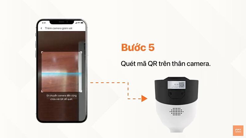 bước 5 kết nối camera với điện thoại
