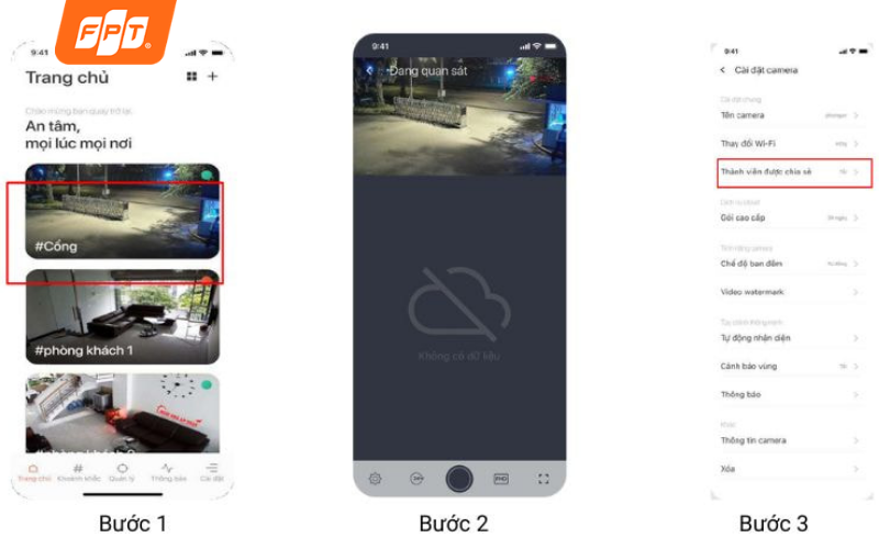 cách chia sẻ camera cho điện thoại khác