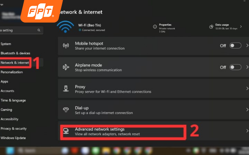 bước 2 Đặt lại toàn bộ cài đặt mạng (Network Reset)