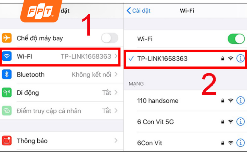 bước 1 thay đổi địa chỉ DNS trên điện thoại