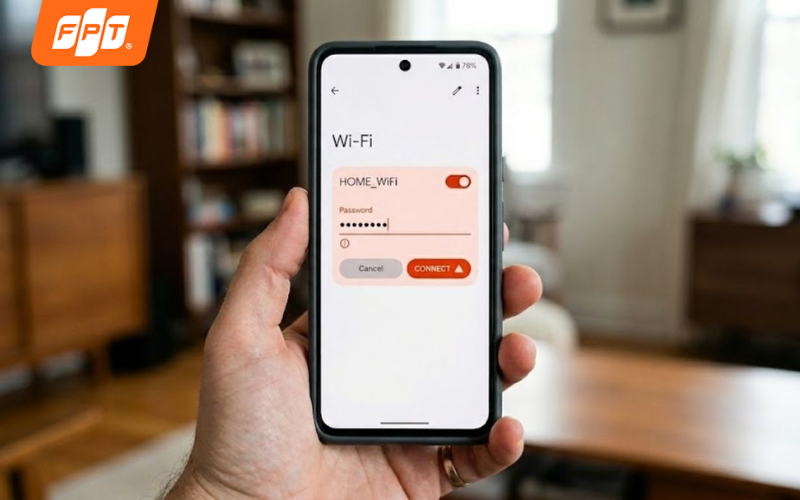 Nhập sai mật khẩu wifi là nguyên nhân khiến android không bắt được mạng