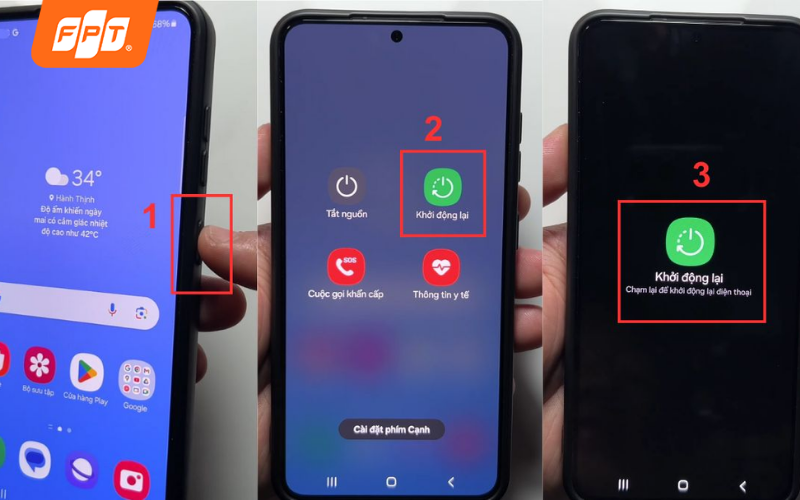 Khởi động lại điện thoại Android