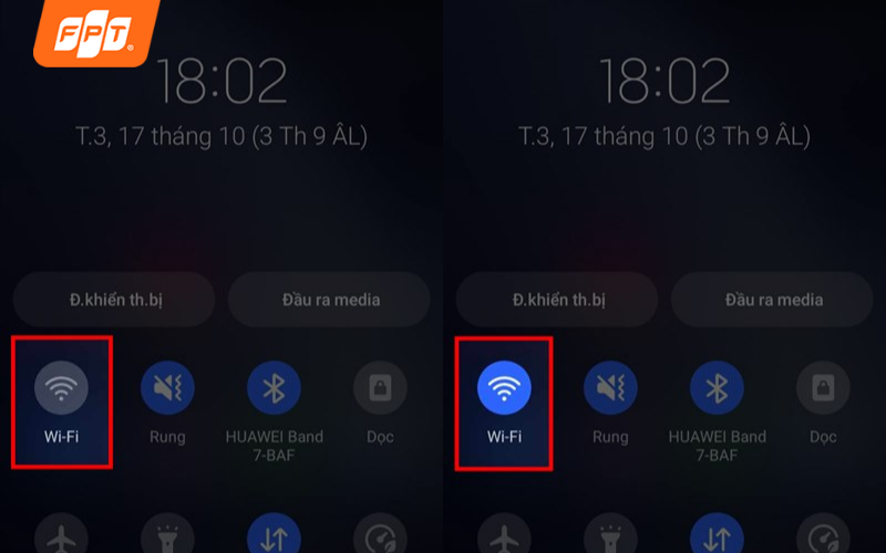 Tắt và bật lại kết nối wifi trên Samsung