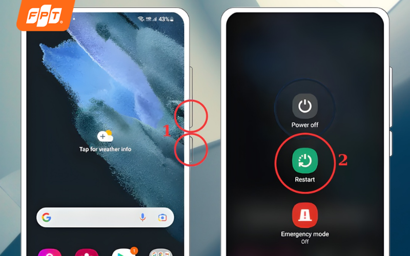 Khởi động lại điện thoại Samsung