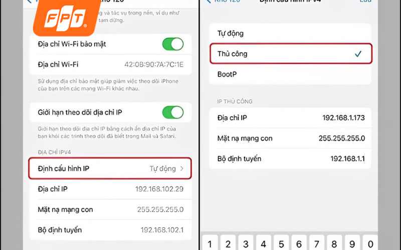 Đặt lại địa chỉ IP