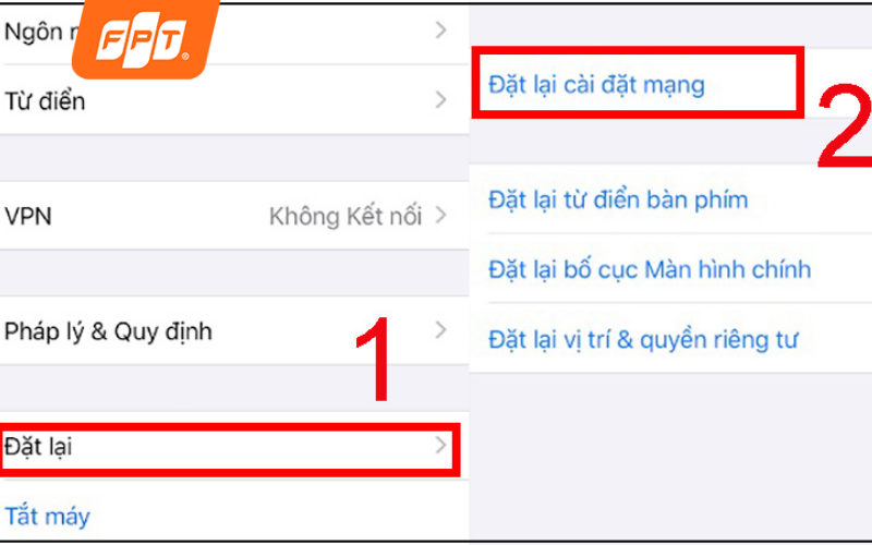 Đặt lại cài đặt mạng
