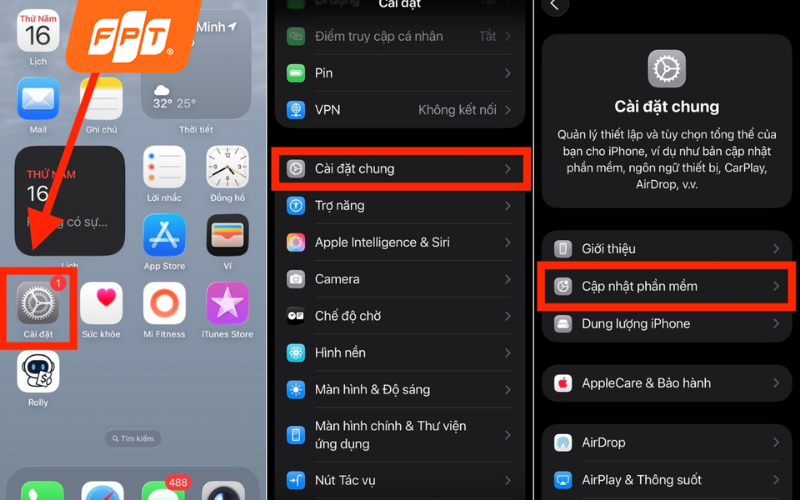 Cập nhật phiên bản iOS mới nhất