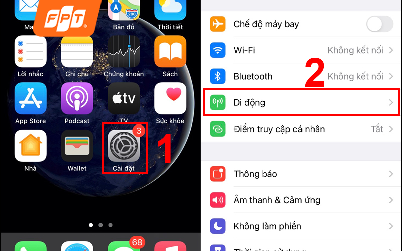 Kiểm tra lại Chế độ máy bay và Điểm truy cập wifi