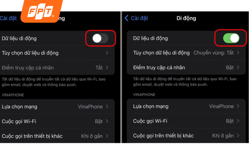 hkhắc phục lỗi điện thoại iPhone không hiện điểm truy cập cá nhân