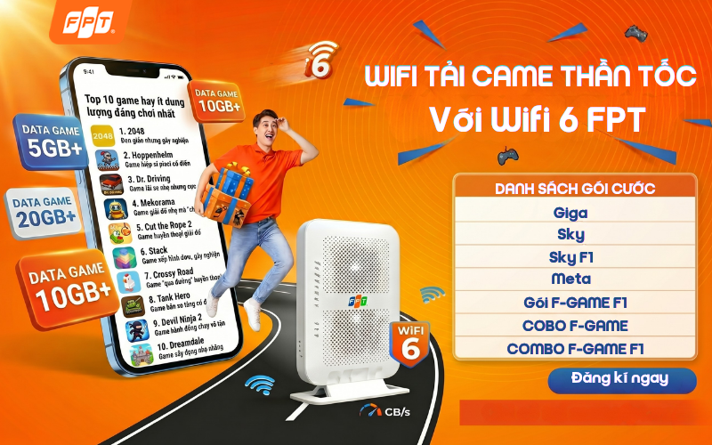 chơi game không bị lag với mạng fpt