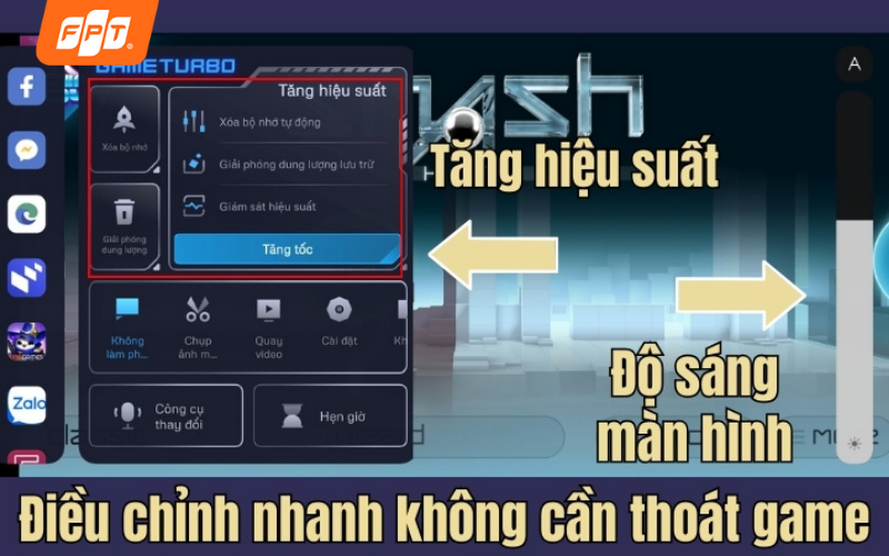 tối ưu thiết bị trước khi chơi game