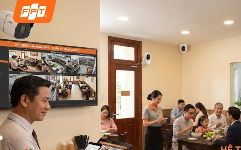 Lắp camera cho quán ăn nhà hàng