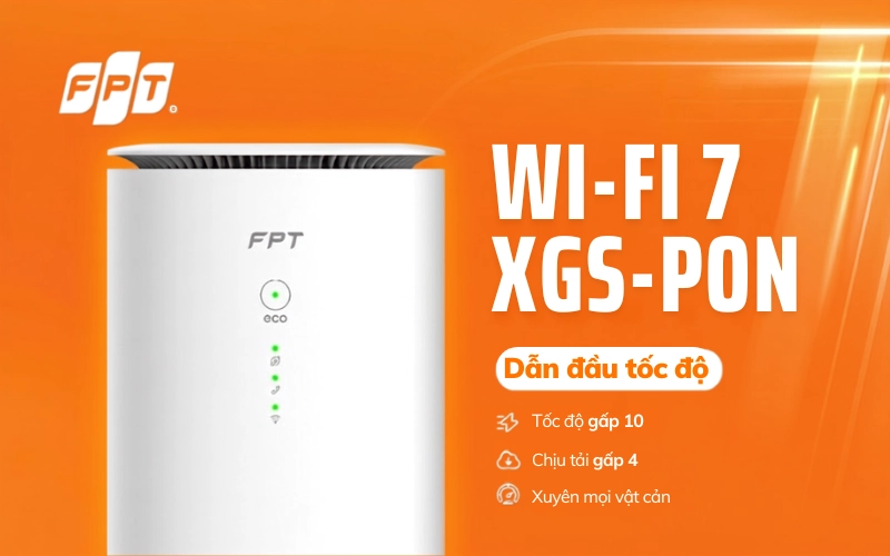 Modem WiFi 7 của gói FPT SpeedX2 cho nhà nhiều thiết bị kết nối