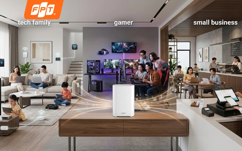 FPT SpeedX2 tốc độ đối xứng 2Gbps và WiFi 7 cho gia đình công nghệ, game thủ và doanh nghiệp nhỏ
