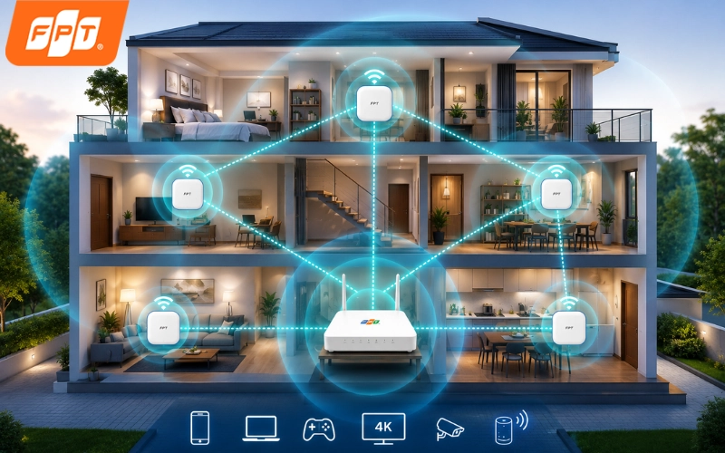 WiFi 360 FPT duy trì kết nối liên tục