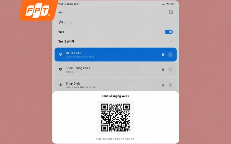 danh sách mật khẩu wifi