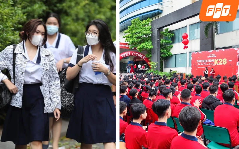 Không khí ngày tựu trường đông vui của học sinh và sinh viên