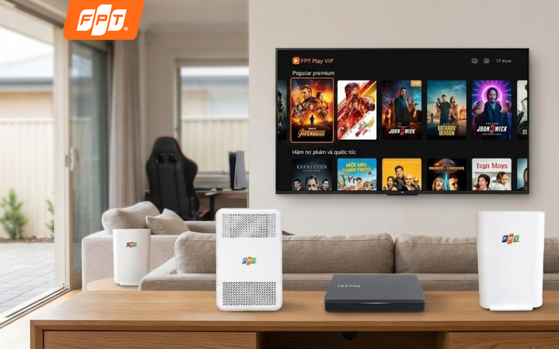 Trọn bộ thiết bị modem Wifi 6 và 02 Access Point Wifi Mesh đi kèm gói cước Combo Meta F2 Lite FPT
