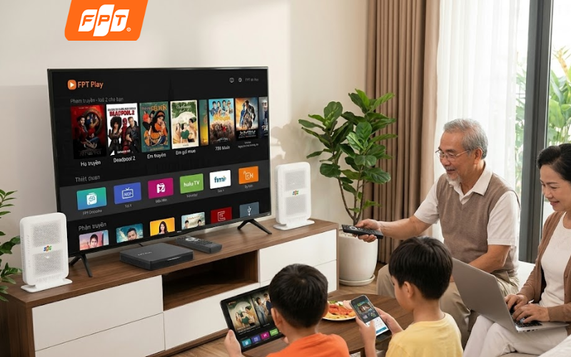 Ưu điểm gói VIP7 Combo Sky VIP Box FPT cung cấp internet tốc độ cao 1Gbps và giải trí FPT Play tiết kiệm