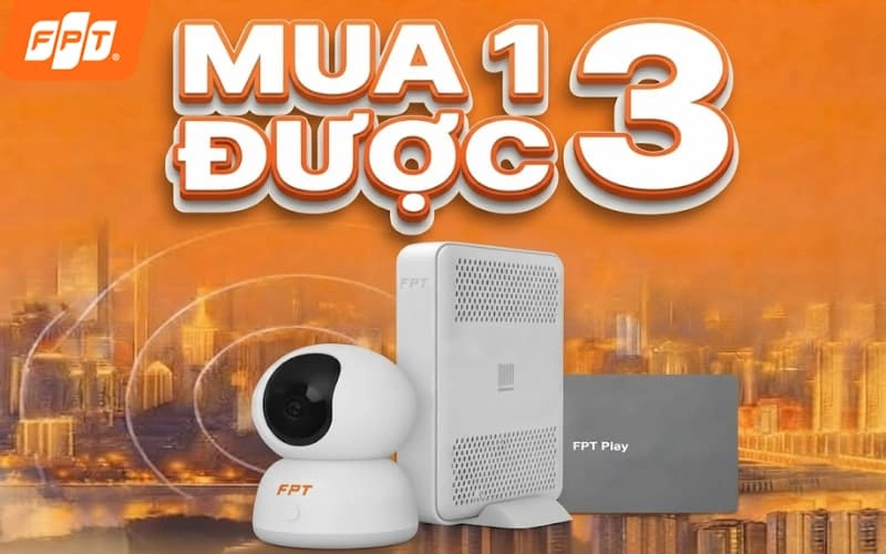 Giải pháp combo 3 trong 1 Giga Eyes3 IQ4S Max FPT tích hợp Internet, Camera an ninh và Truyền hình
