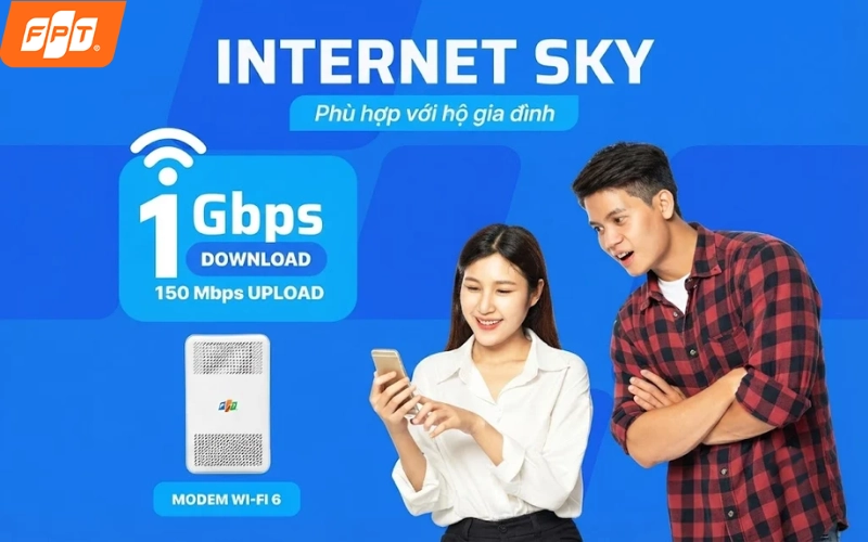 Tốc độ internet cáp quang Sky FPT 1Gbps hỗ trợ xem video 4K và kết nối đa thiết bị mượt mà