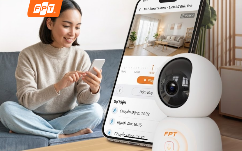 Dịch vụ lưu trữ Cloud 3 ngày FPT cho camera an ninh giúp xem lại hình ảnh an toàn