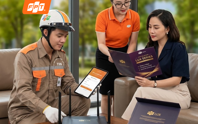 Đặc quyền dịch vụ chăm sóc khách hàng ưu tiên xử lý sự cố kỹ thuật tận nơi cho gói Lux800 VVIP