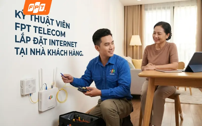 FPT Telecom lắp đặt Combo Sky F2 Lite nhanh chóng đơn giản
