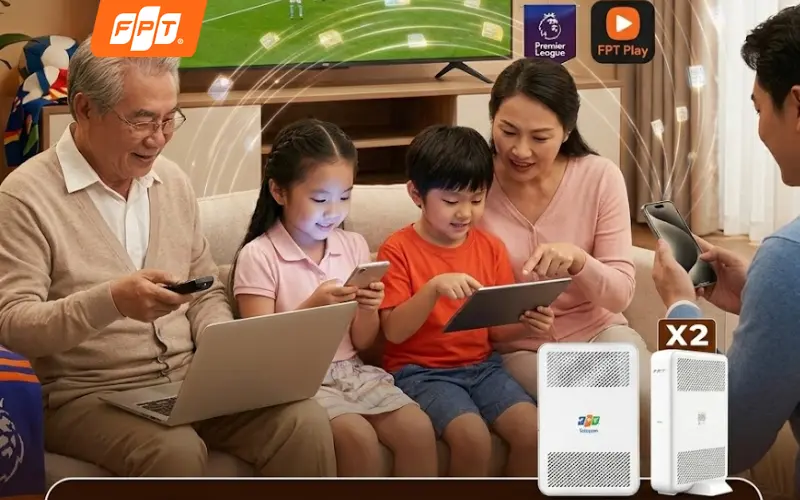 Combo Giga F2 Lite internet đối xứng 300Mbps học tập giải trí