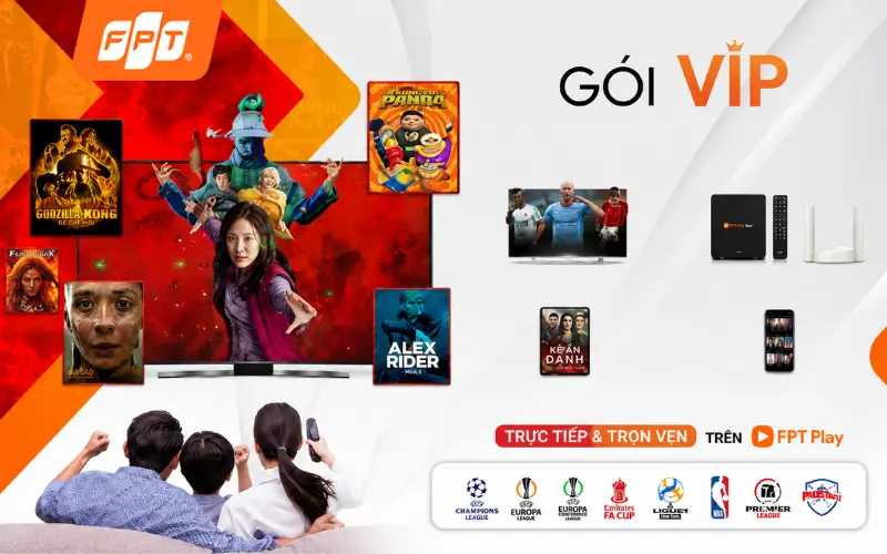 Gói FPT Play VVIP cung cấp bản quyền các giải thể thao đỉnh cao và hơn 130 kênh truyền hình đặc sắc