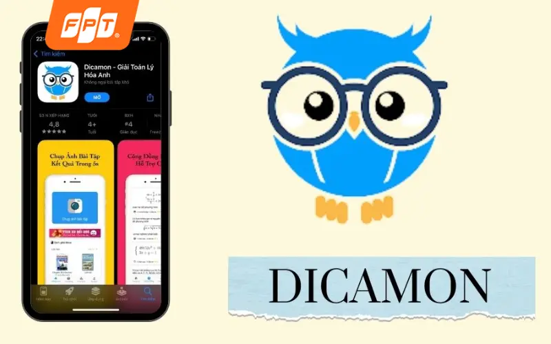App giải toán miễn phí Dicamon