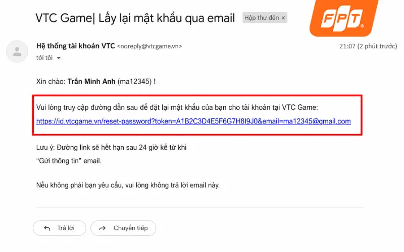 nhập mã OTP để đổi mật khẩu Audition