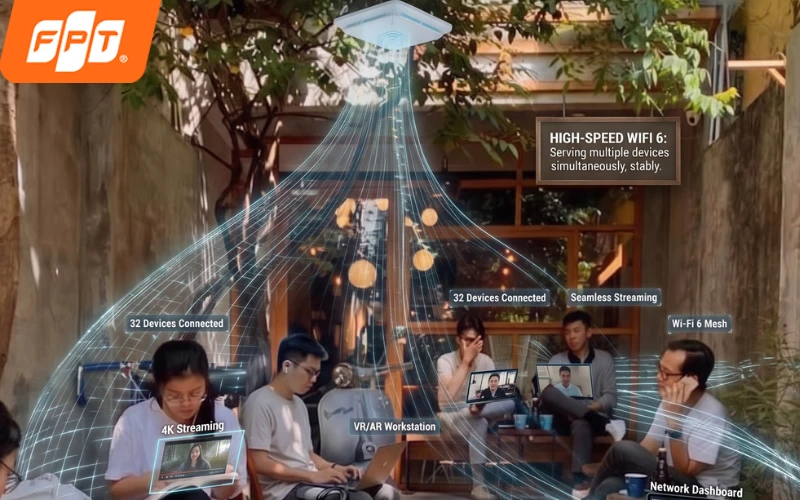 Internet tốc độ cao kết hợp Wifi 6 giúp quán cafe, cửa hàng phục vụ khách ổn định