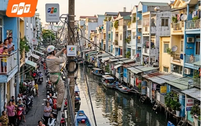 Phường Nhiêu Lộc đông hộ gia đình, nhà phố ven kênh cần Internet ổn định nhiều thiết bị