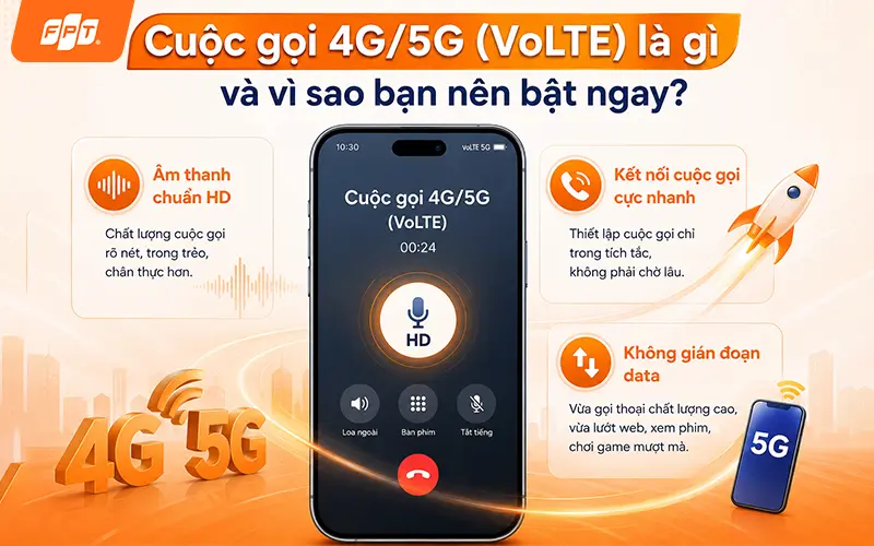 bật chế độ cuộc gọi 4G/5G