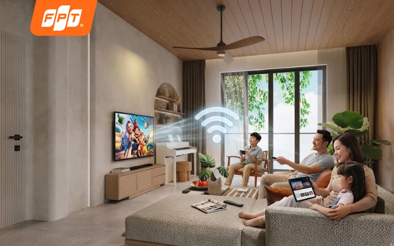 Gói cước Internet FPT đáp ứng nhu cầu sử dụng đồng thời cho gia đình tại Chánh Hưng