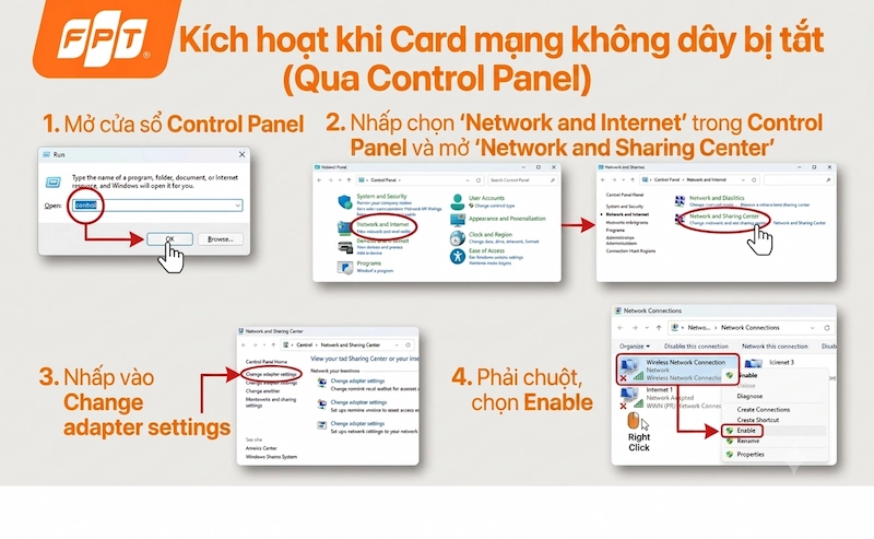 cách kết nối wifi cho laptopn Dell