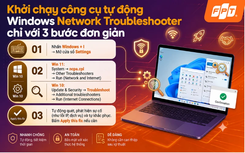 cách kết nối wifi cho laptop Dell