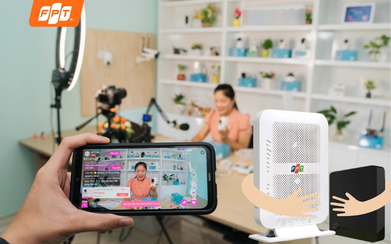 Giải pháp internet FPT cáp quang tốc độ cao hỗ trợ hộ kinh doanh bán hàng online và quản lý quầy hàng