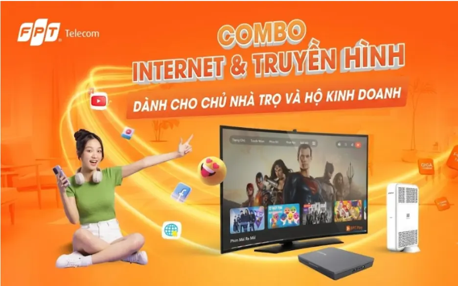 Combo internet cáp quang và truyền hình FPT Play tiết kiệm chi phí cho gia đình tại Quận 12