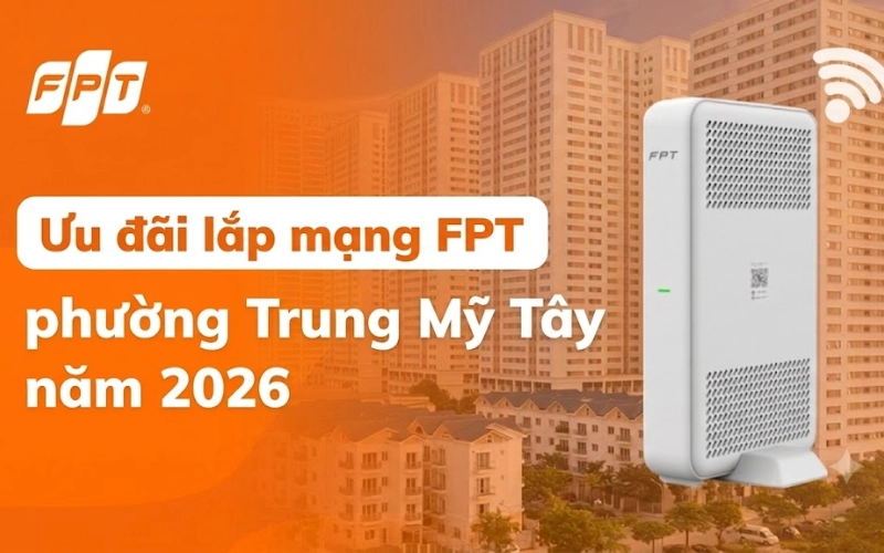 Hạ tầng cáp quang FPT phủ sóng toàn bộ khu dân cư và tuyến đường Hà Huy Giáp phường Trung Mỹ Tây