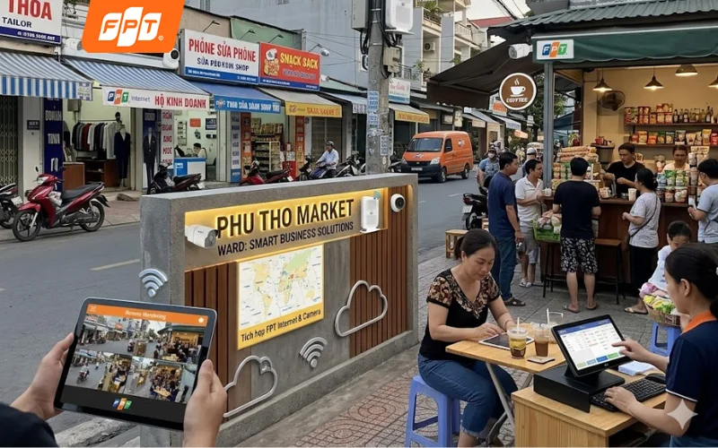 Giải pháp internet FPT cáp quang Wifi 6 tốc độ cao cho hộ gia đình và dãy nhà trọ tại Phú Thọ