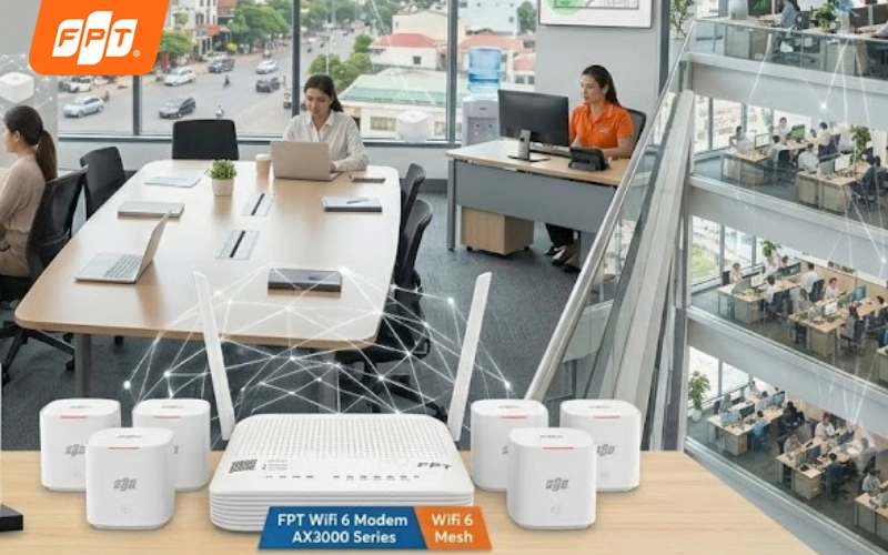Modem Wifi 6 kết hợp Mesh mở rộng vùng phủ sóng, kết nối ổn định cho nhà nhiều tầng