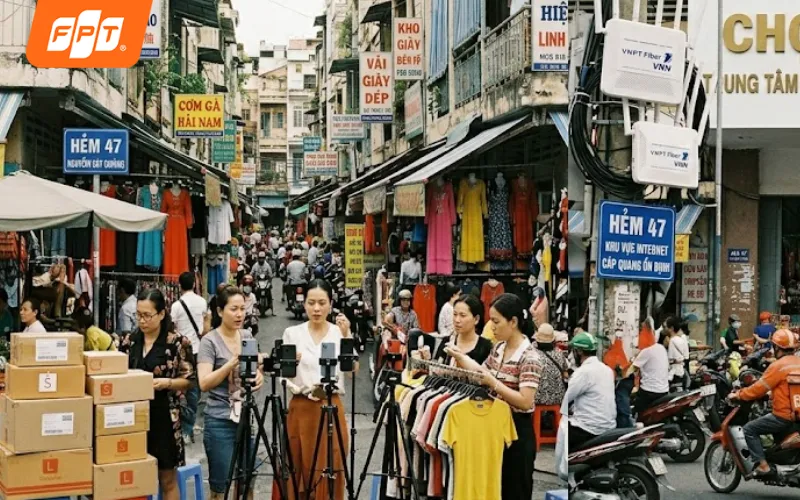 Phường An Đông sôi động kinh doanh thời trang, bán hàng online cần Internet ổn định
