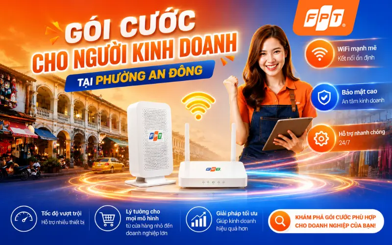 Người dân An Đông lựa chọn đa dạng gói cước Internet FPT phù hợp nhu cầu, ngân sách