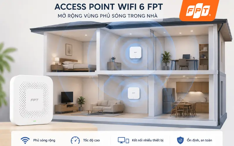 Giải pháp Mesh Access Point giúp nhà phố nhiều tầng ở Bình Phú phủ sóng Wifi ổn định