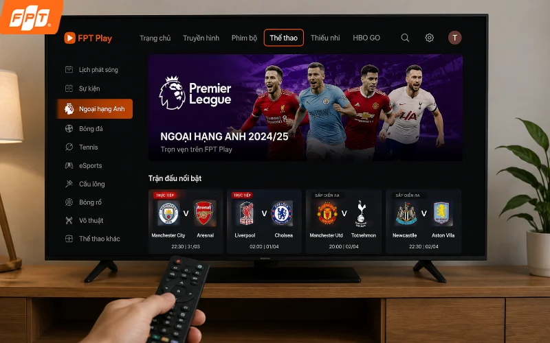 xem bóng đá trên smart tv