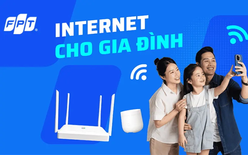 Wifi FPT tốc độ cao phủ sóng toàn diện cho gia đình nhiều thành viên
